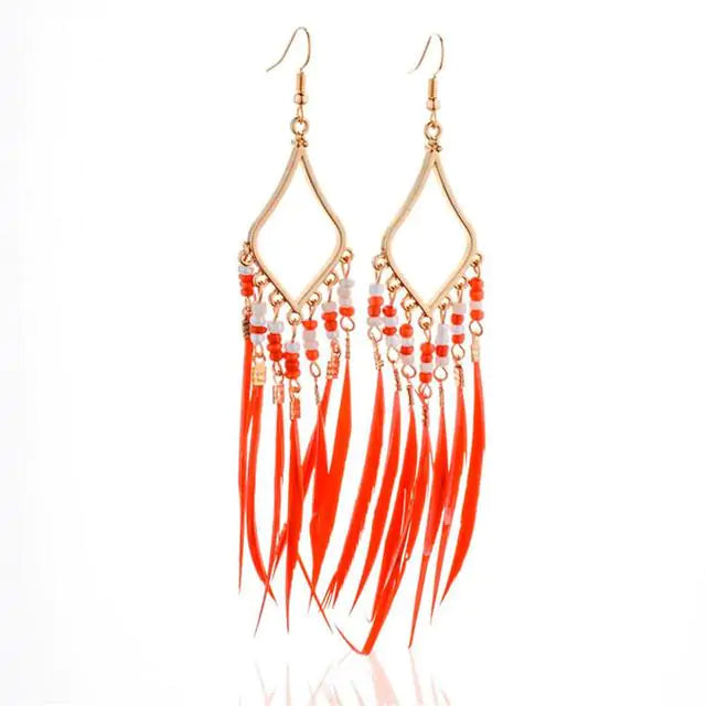 Tassels Feather Earrings